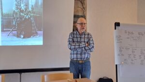 Roland Hermansson berättade om sin släktforskning både i USA och hemmavid.